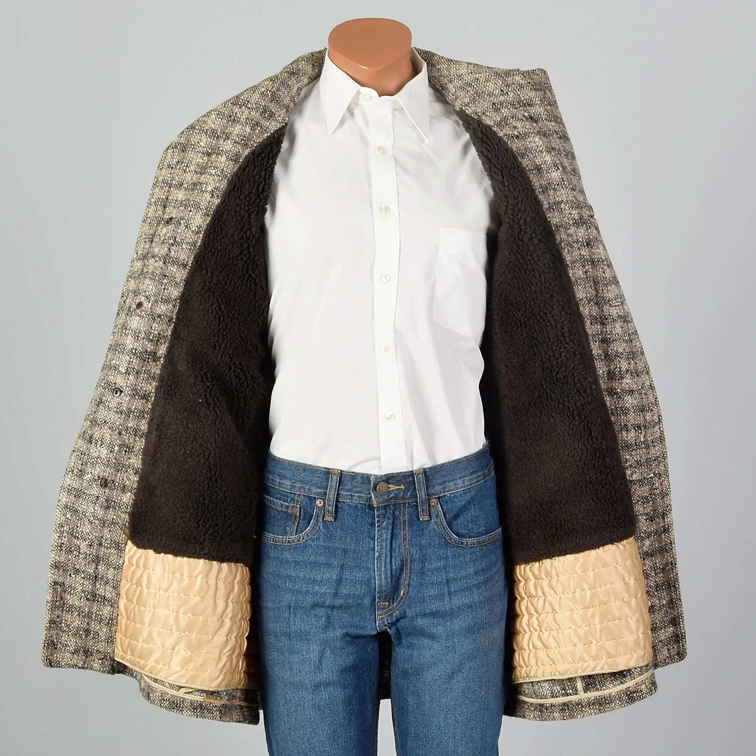 1950s McGregor Brown Wool Tweed Coat