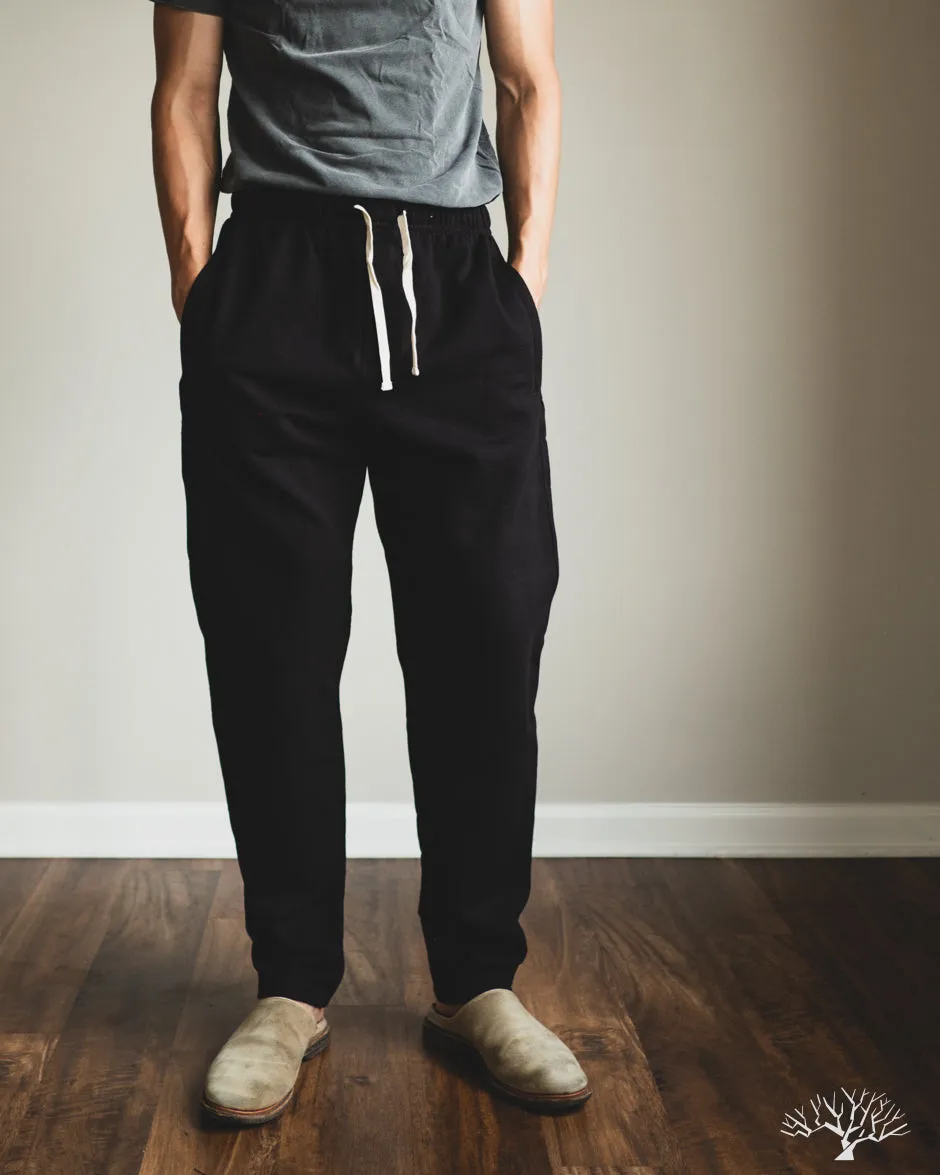 3S50 Loopwheel Heavy Sweatpants - Deep Black