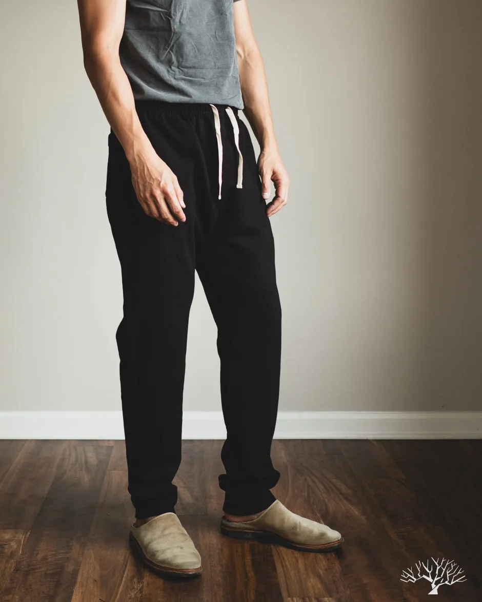 3S50 Loopwheel Heavy Sweatpants - Deep Black