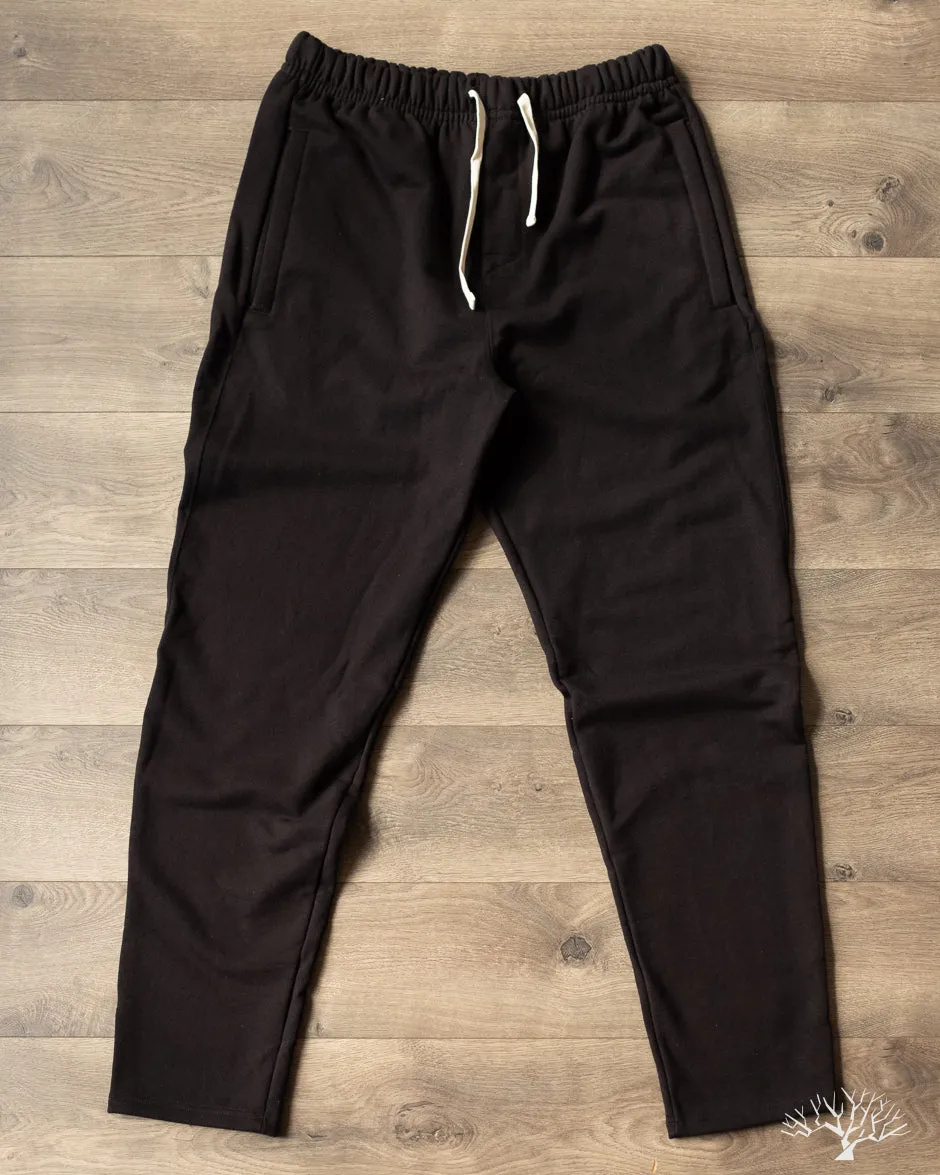 3S50 Loopwheel Heavy Sweatpants - Deep Black
