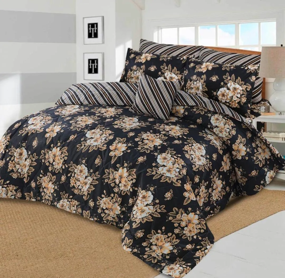 7 Pcs Quilted Comforter Set 928