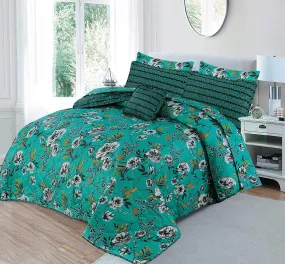 7 Pcs Quilted Comforter Set - EM 906