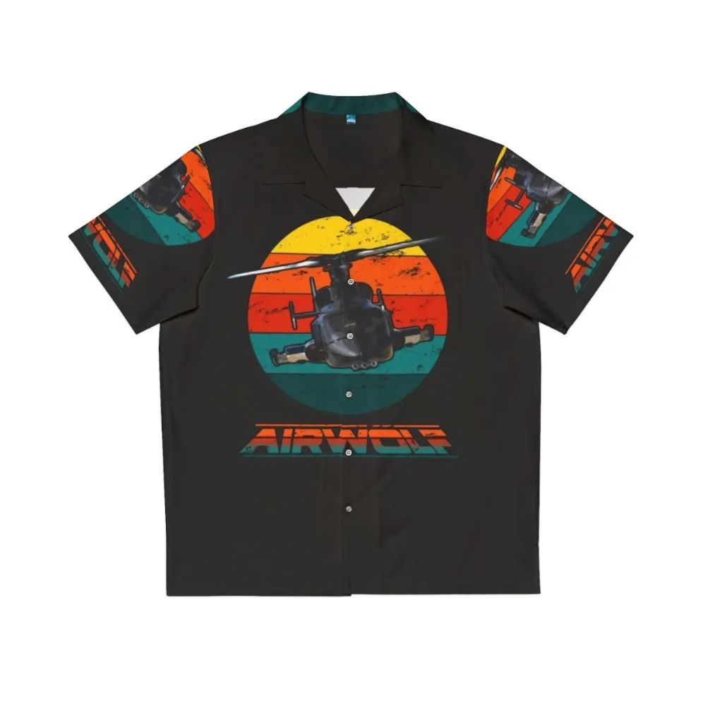 80s Retro Classic Airwolf Sunset Hawaiian Shirt