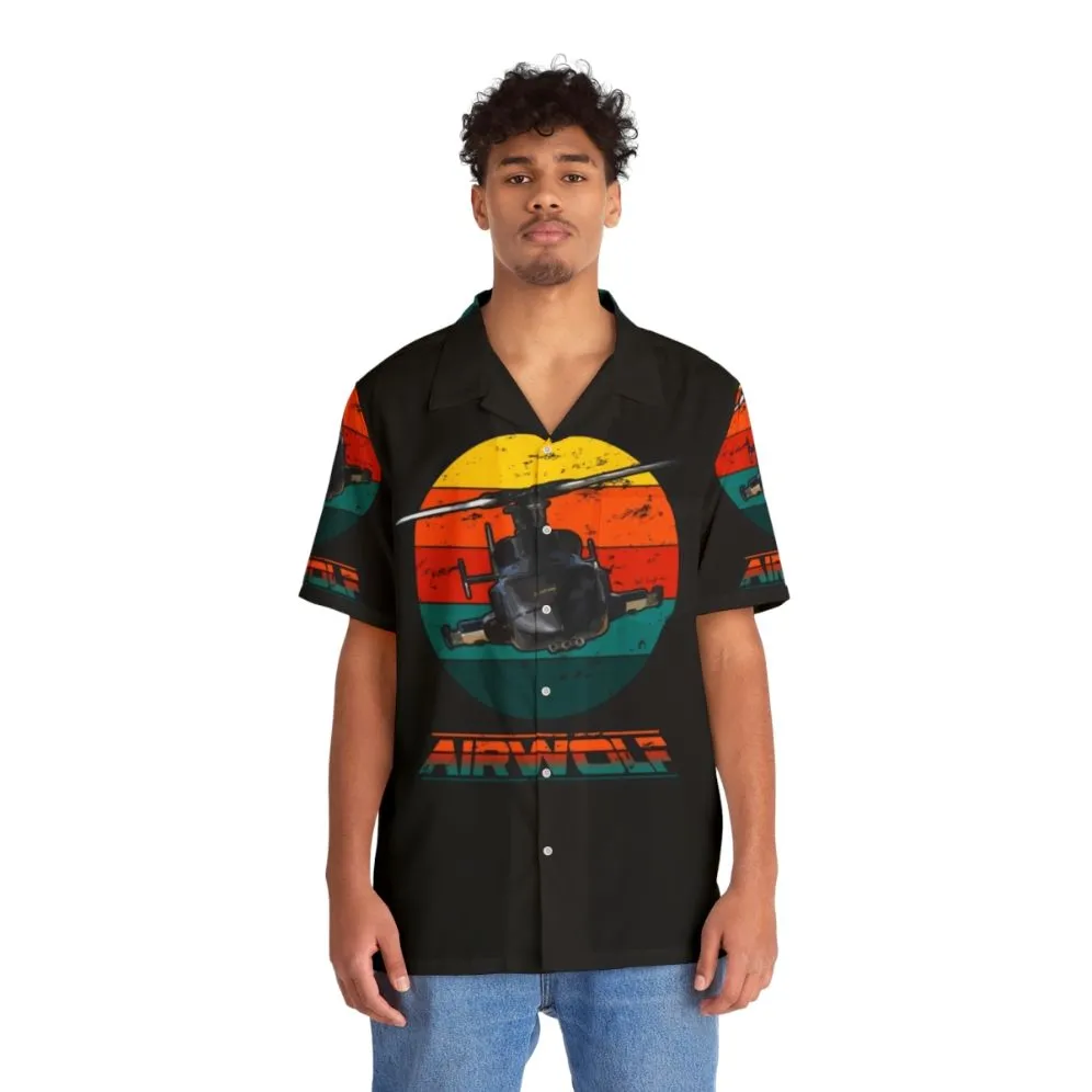 80s Retro Classic Airwolf Sunset Hawaiian Shirt