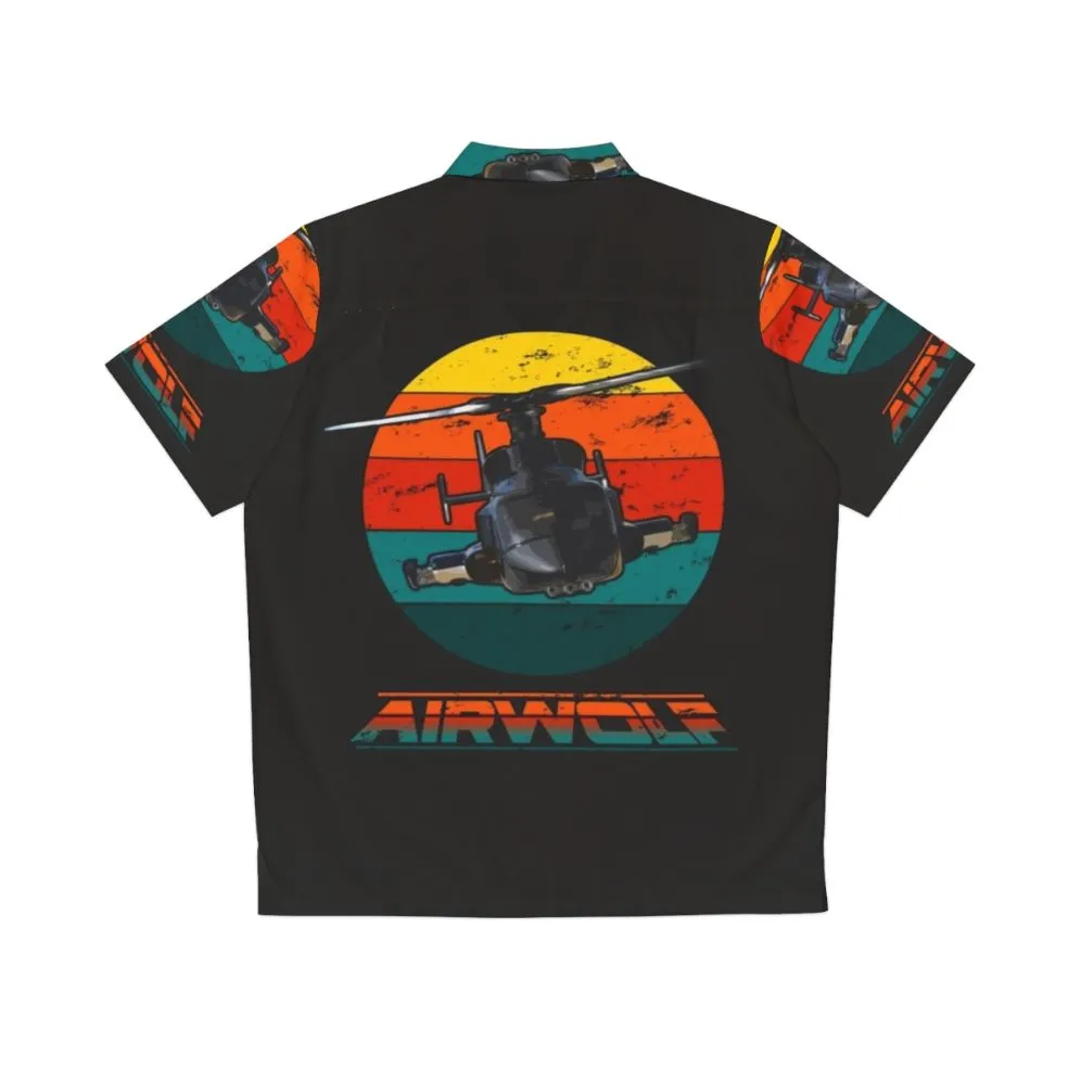 80s Retro Classic Airwolf Sunset Hawaiian Shirt