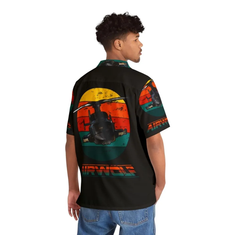 80s Retro Classic Airwolf Sunset Hawaiian Shirt