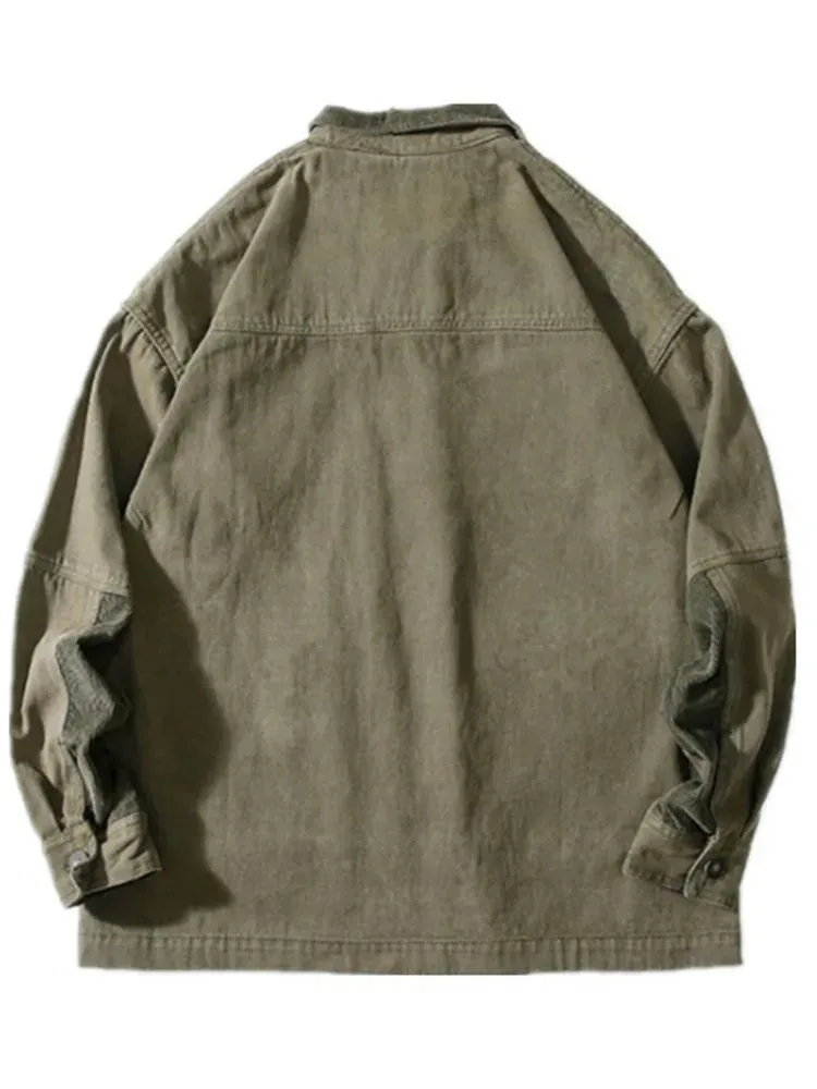 Aidase Japanese Streetwear Army Green Cargo Jacket Men Women Spring Clothing Harajuku Coat Korean Fashion Military Casual Workwear