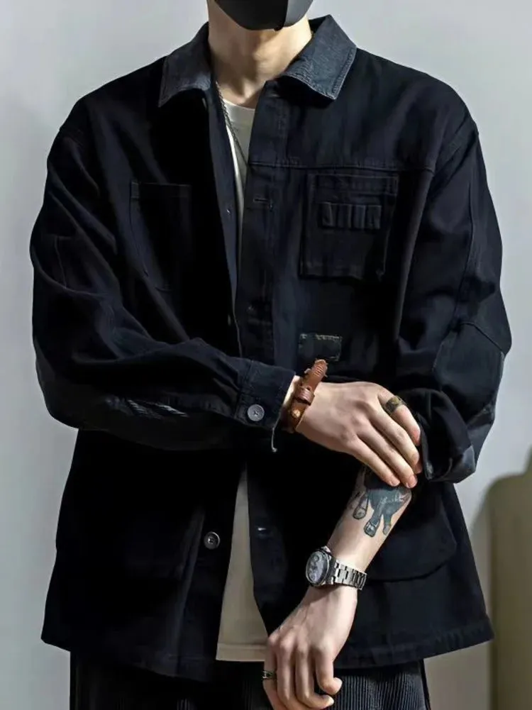 Aidase Japanese Streetwear Army Green Cargo Jacket Men Women Spring Clothing Harajuku Coat Korean Fashion Military Casual Workwear