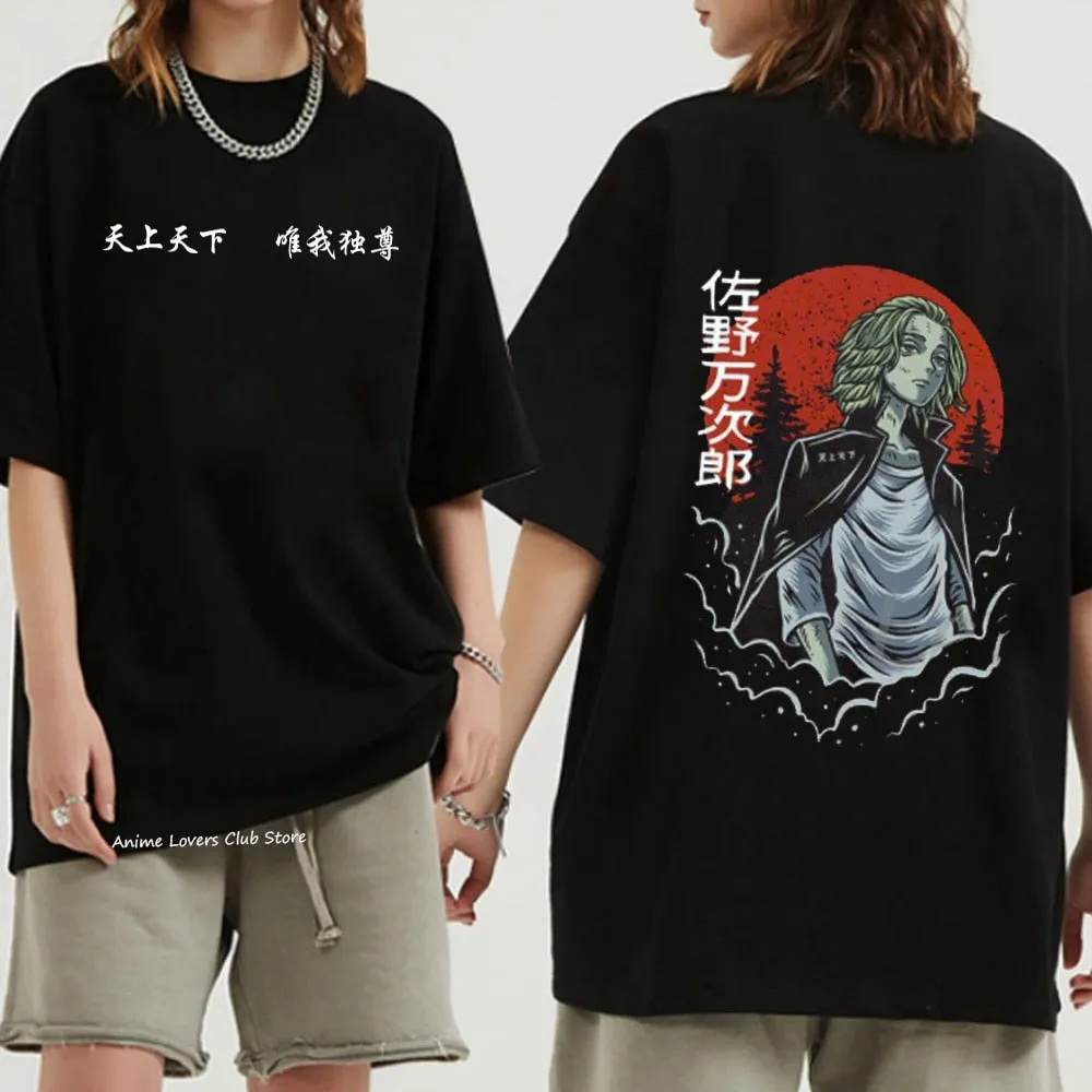 Anime Tokyo Revengers T Shirts MIKEY Chifuyu Printed T-shirt Summer Loose Short-sleeved Bottoming Shirt Cotton T-shirts