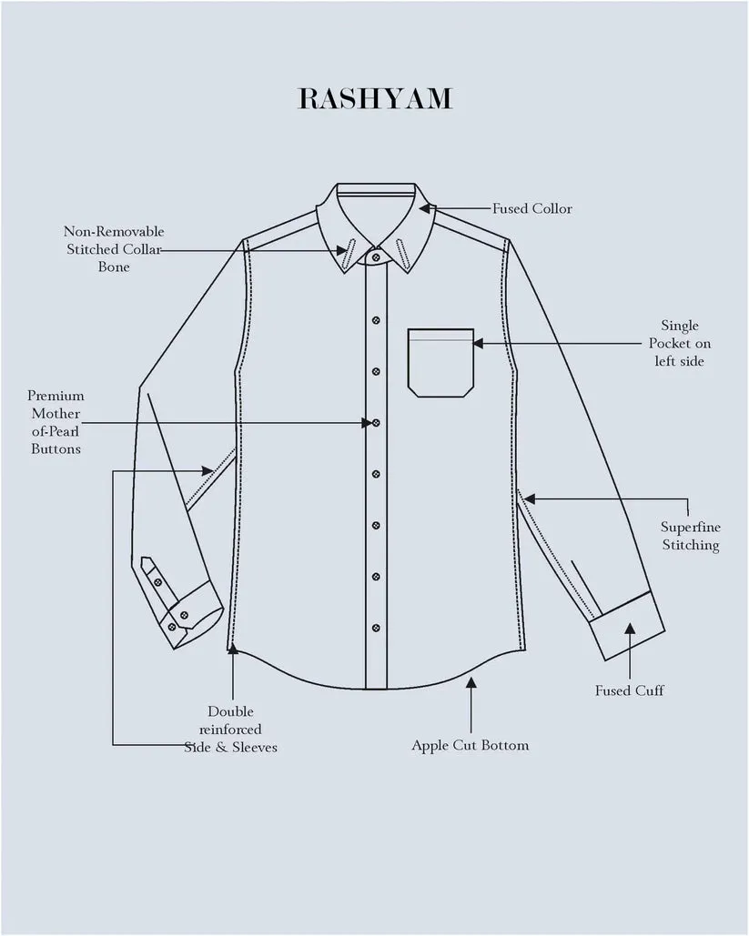 Arezzo Italian Premium Black Line On White Formal Shirt For Men