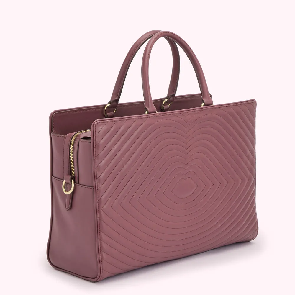 ASTER LIP RIPPLE QUILTED LEATHER BETHANY HANDBAG