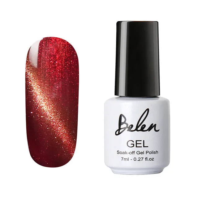 Belen UV LED Cat Eye Nail Gel Polish Shining Color Soak Off Varnish Cheap Manicure Glitter Polish UV Color Gel Magnet Polish Set