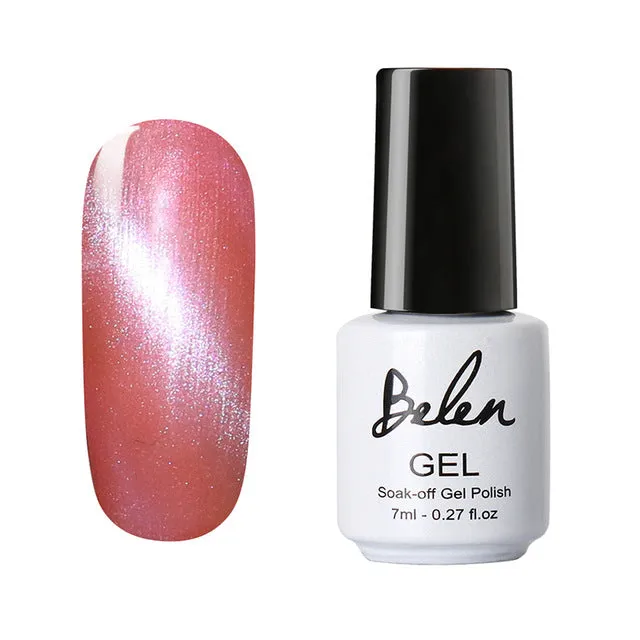 Belen UV LED Cat Eye Nail Gel Polish Shining Color Soak Off Varnish Cheap Manicure Glitter Polish UV Color Gel Magnet Polish Set