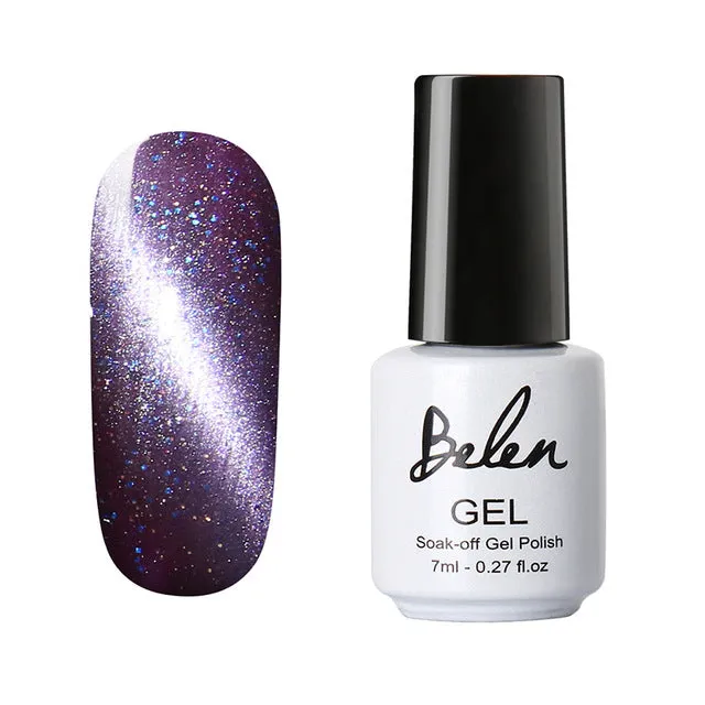 Belen UV LED Cat Eye Nail Gel Polish Shining Color Soak Off Varnish Cheap Manicure Glitter Polish UV Color Gel Magnet Polish Set