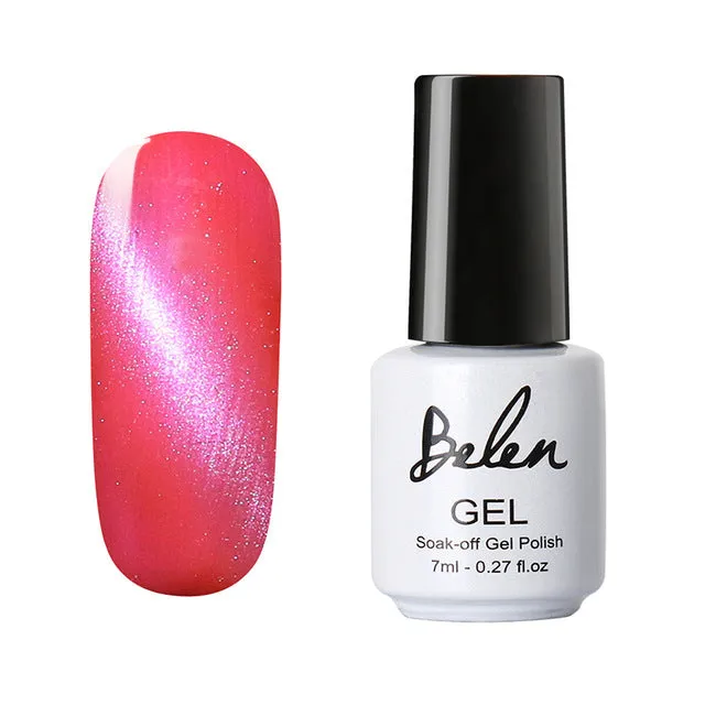 Belen UV LED Cat Eye Nail Gel Polish Shining Color Soak Off Varnish Cheap Manicure Glitter Polish UV Color Gel Magnet Polish Set