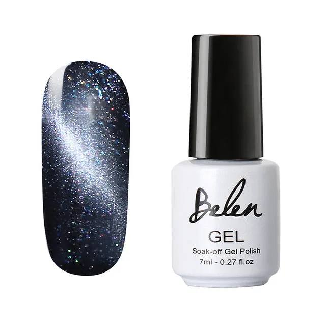 Belen UV LED Cat Eye Nail Gel Polish Shining Color Soak Off Varnish Cheap Manicure Glitter Polish UV Color Gel Magnet Polish Set