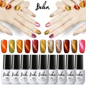 Belen UV LED Cat Eye Nail Gel Polish Shining Color Soak Off Varnish Cheap Manicure Glitter Polish UV Color Gel Magnet Polish Set