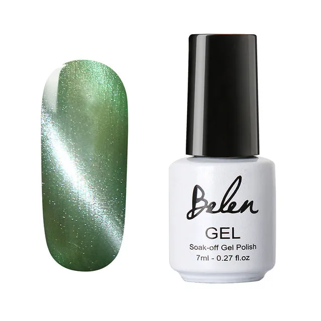 Belen UV LED Cat Eye Nail Gel Polish Shining Color Soak Off Varnish Cheap Manicure Glitter Polish UV Color Gel Magnet Polish Set