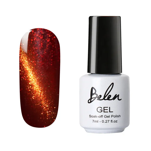 Belen UV LED Cat Eye Nail Gel Polish Shining Color Soak Off Varnish Cheap Manicure Glitter Polish UV Color Gel Magnet Polish Set