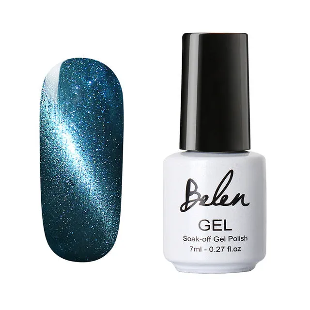 Belen UV LED Cat Eye Nail Gel Polish Shining Color Soak Off Varnish Cheap Manicure Glitter Polish UV Color Gel Magnet Polish Set