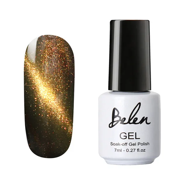 Belen UV LED Cat Eye Nail Gel Polish Shining Color Soak Off Varnish Cheap Manicure Glitter Polish UV Color Gel Magnet Polish Set