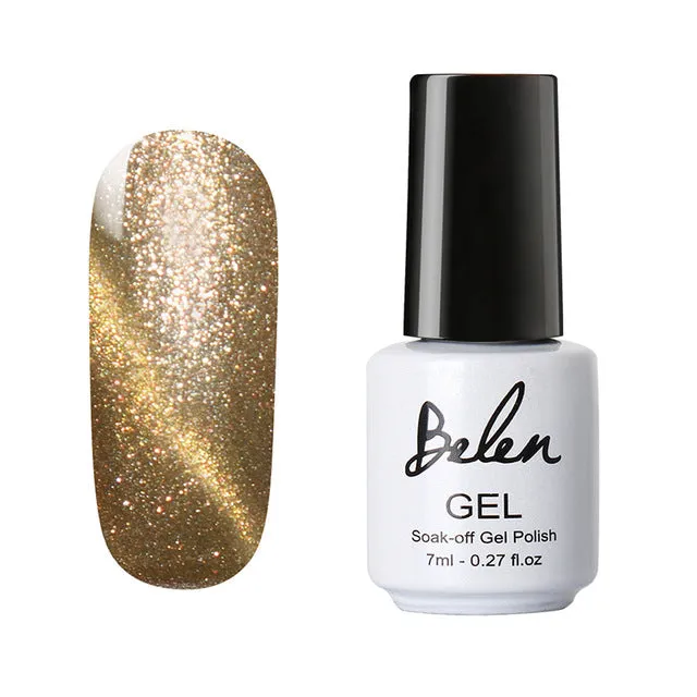 Belen UV LED Cat Eye Nail Gel Polish Shining Color Soak Off Varnish Cheap Manicure Glitter Polish UV Color Gel Magnet Polish Set
