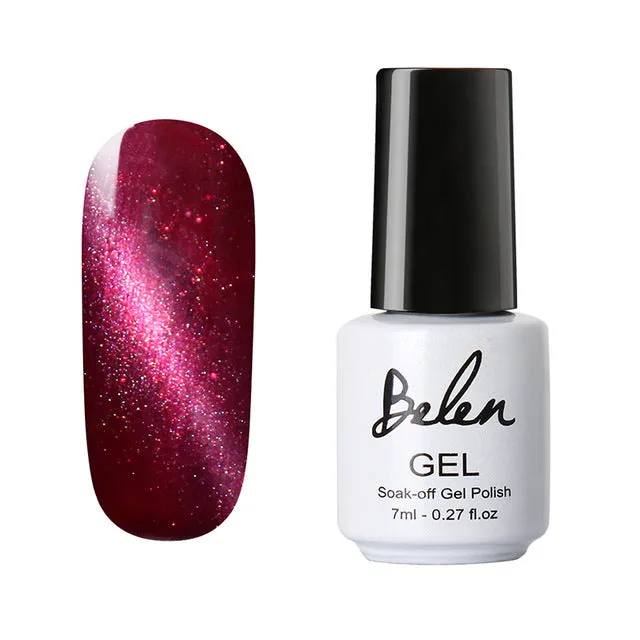 Belen UV LED Cat Eye Nail Gel Polish Shining Color Soak Off Varnish Cheap Manicure Glitter Polish UV Color Gel Magnet Polish Set