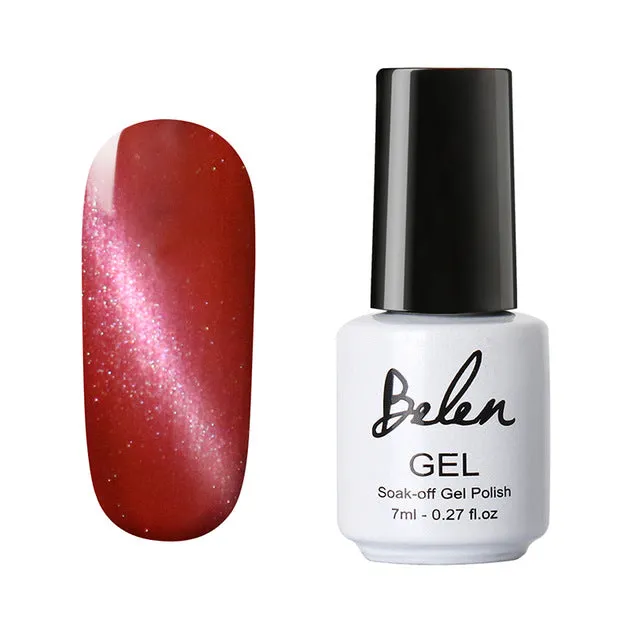 Belen UV LED Cat Eye Nail Gel Polish Shining Color Soak Off Varnish Cheap Manicure Glitter Polish UV Color Gel Magnet Polish Set