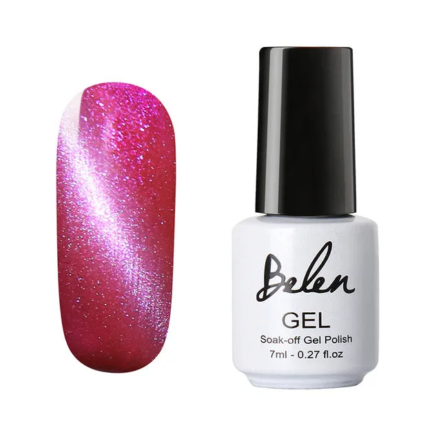 Belen UV LED Cat Eye Nail Gel Polish Shining Color Soak Off Varnish Cheap Manicure Glitter Polish UV Color Gel Magnet Polish Set