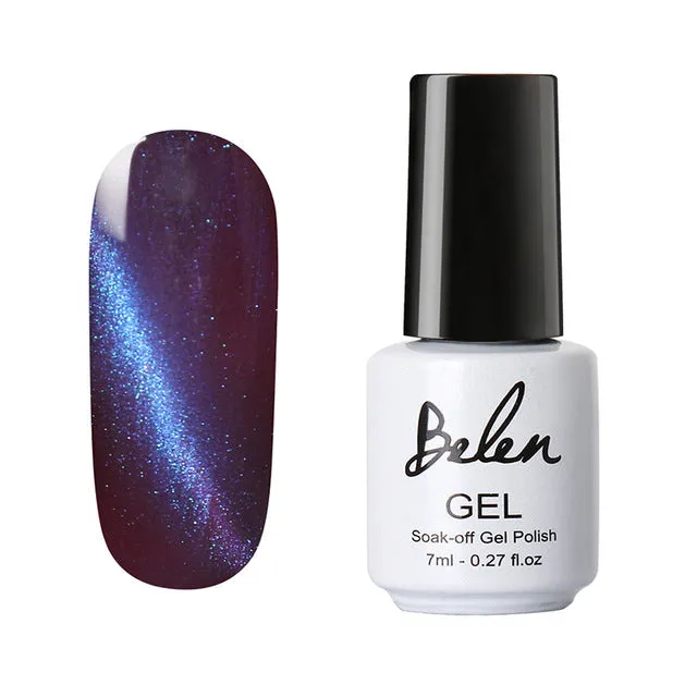 Belen UV LED Cat Eye Nail Gel Polish Shining Color Soak Off Varnish Cheap Manicure Glitter Polish UV Color Gel Magnet Polish Set