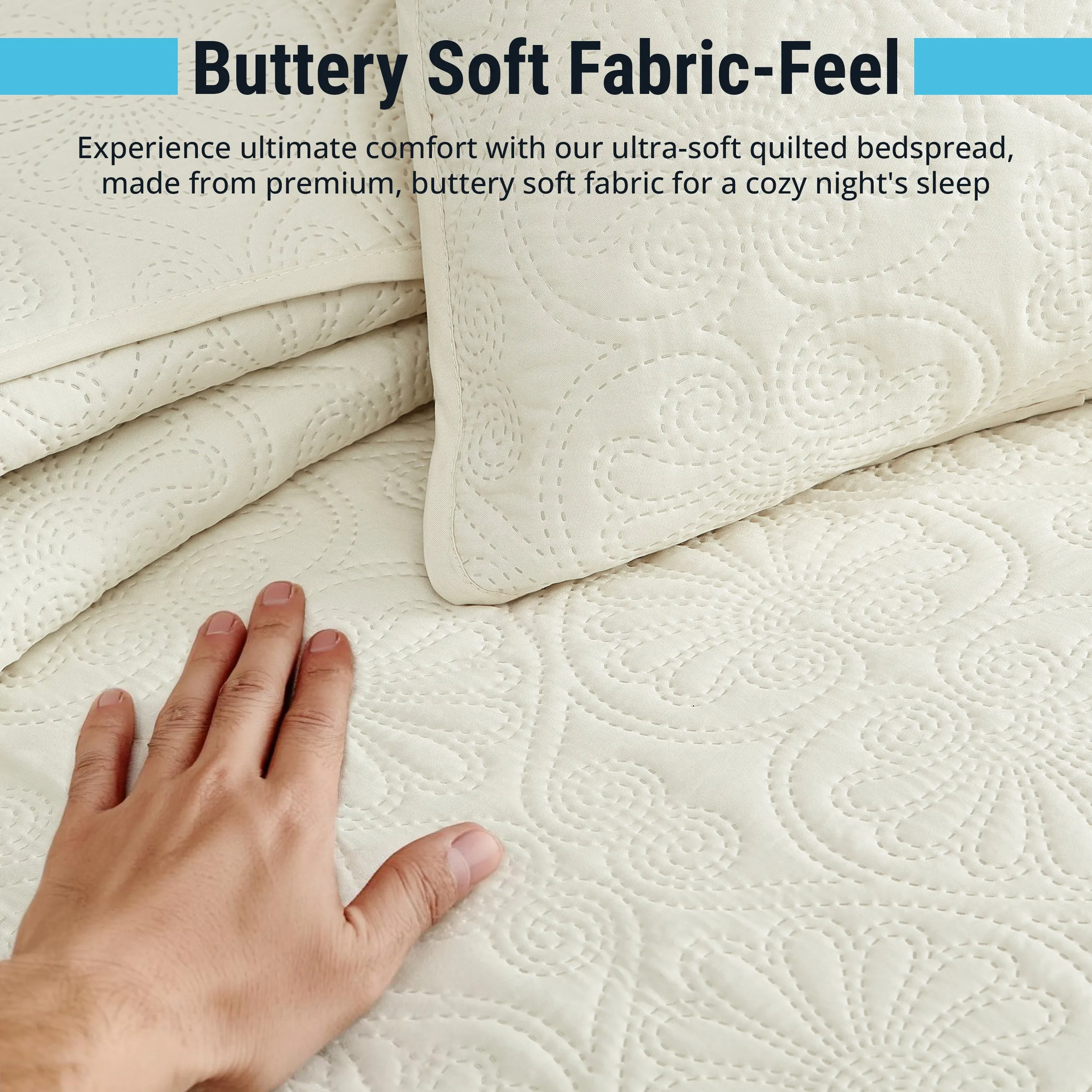Benji - 3 Piece Size Quilt Set, Lightweight Bedspread Coverlet Set