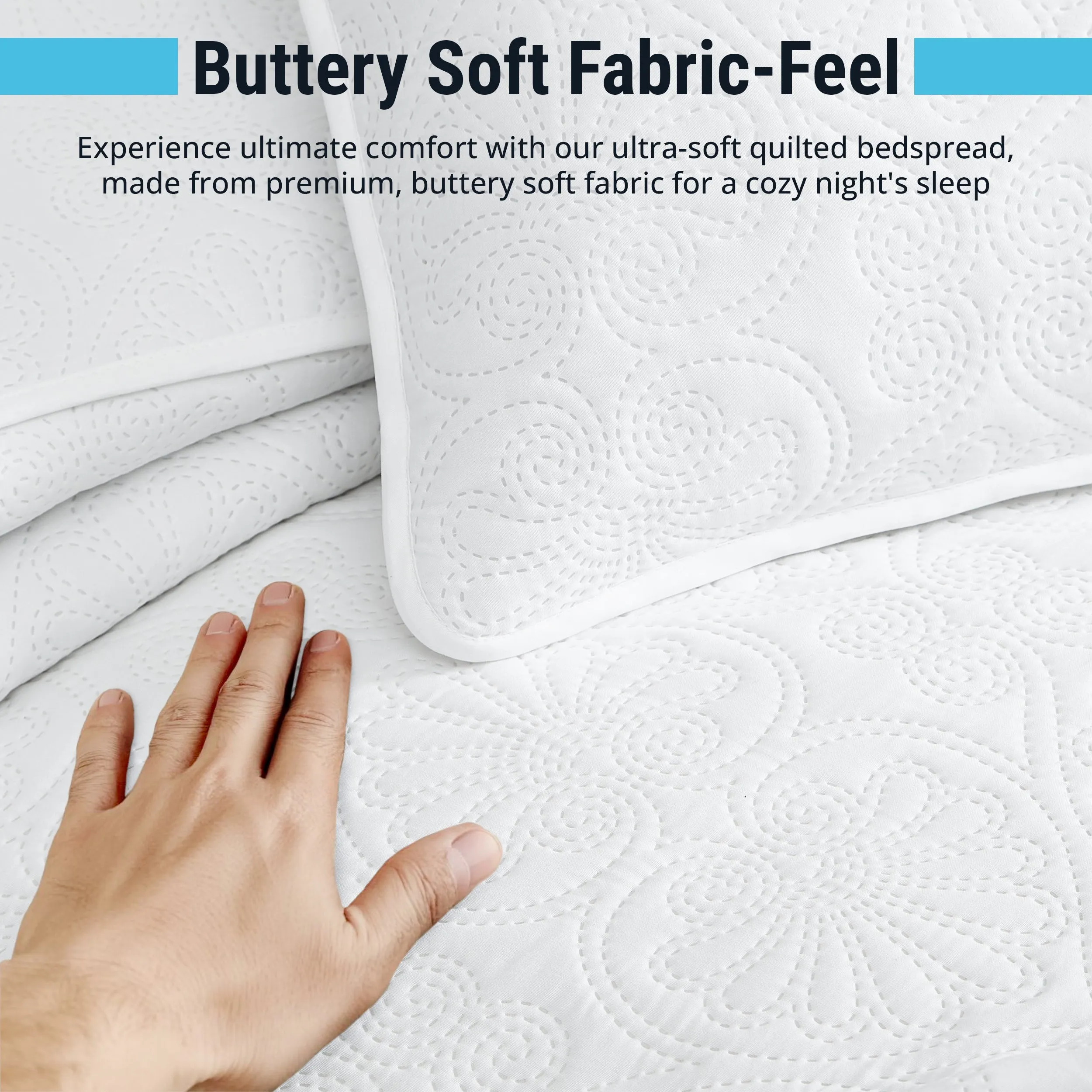 Benji - 3 Piece Size Quilt Set, Lightweight Bedspread Coverlet Set