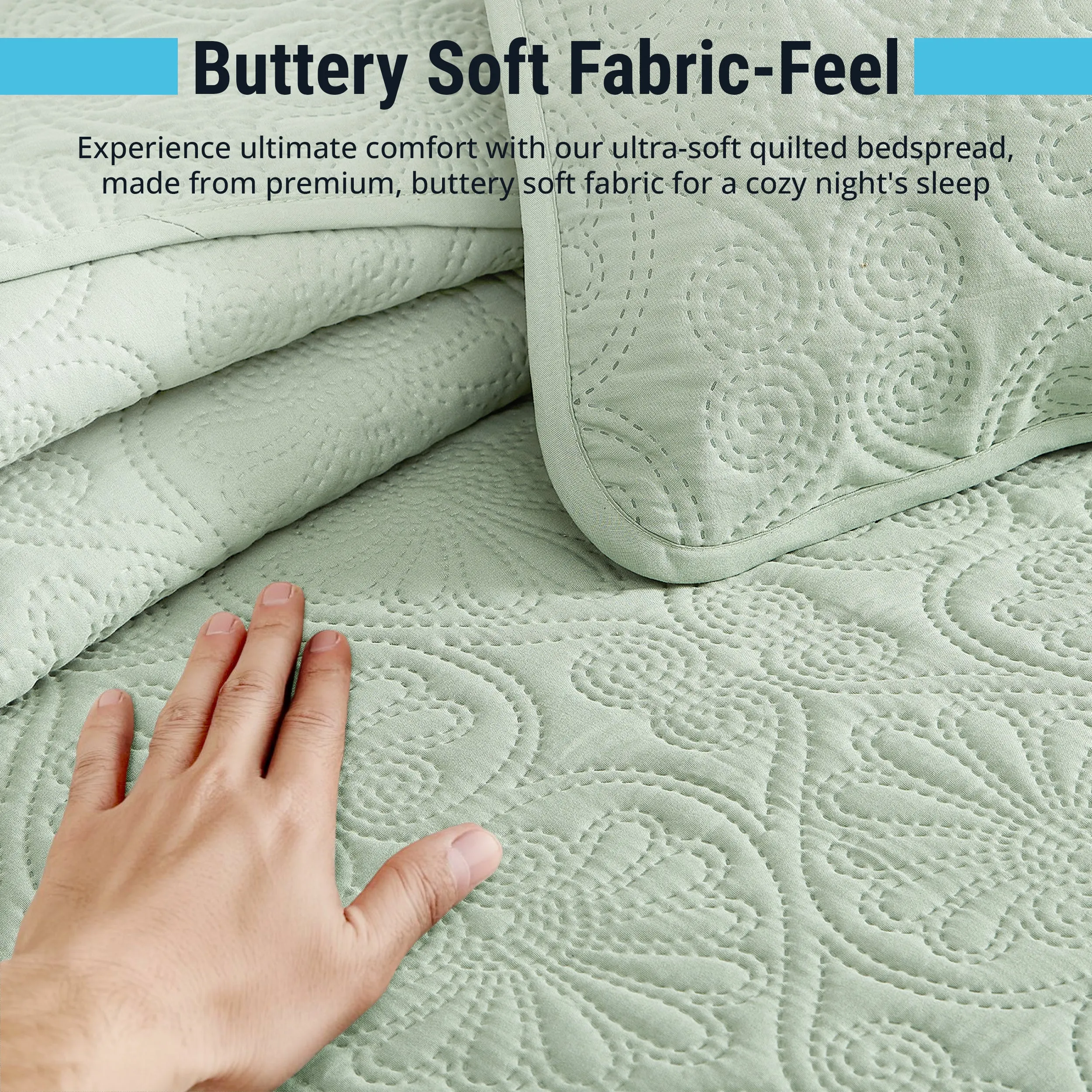 Benji - 3 Piece Size Quilt Set, Lightweight Bedspread Coverlet Set
