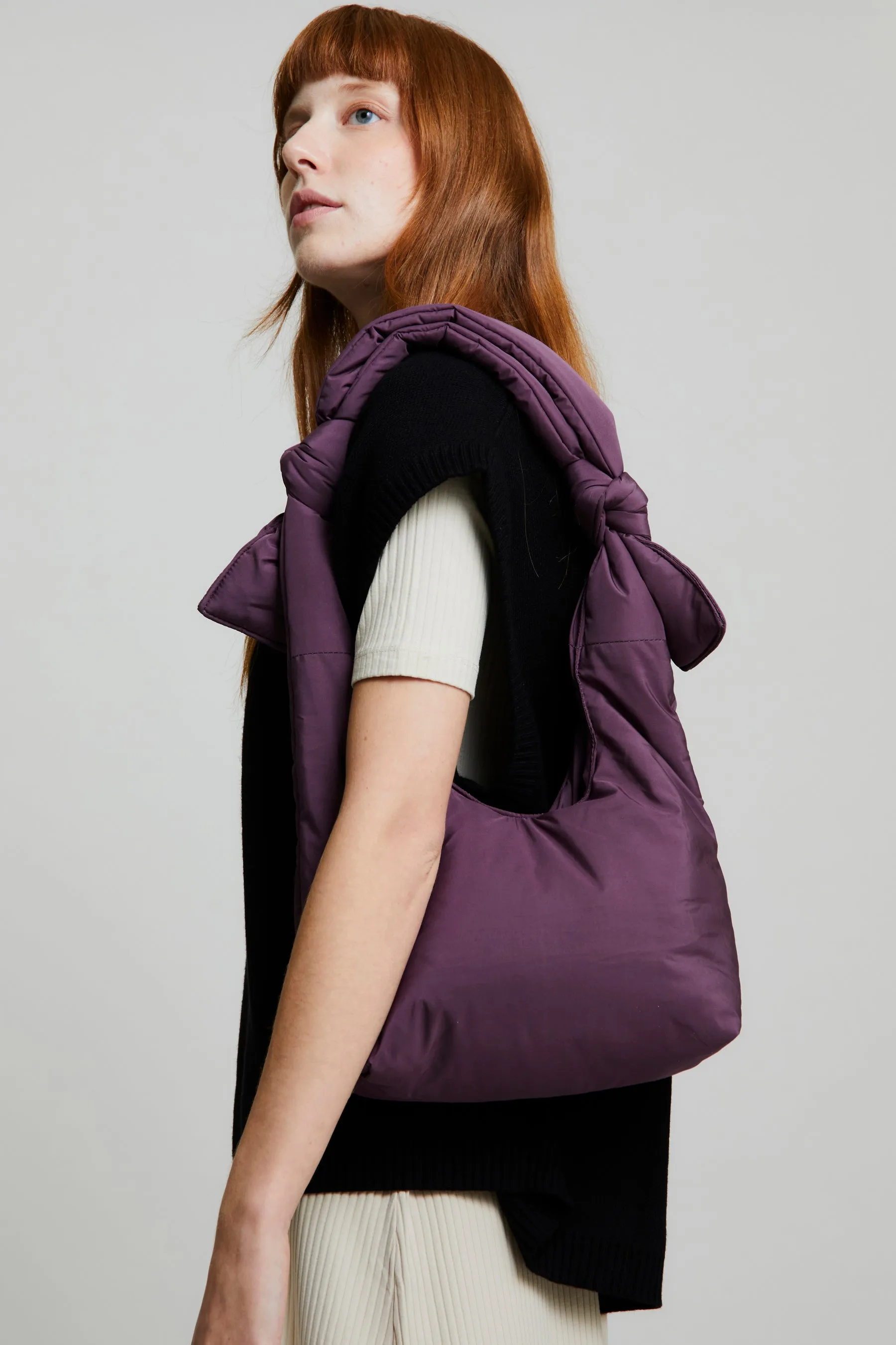 Biwa Puffy Bag Plum