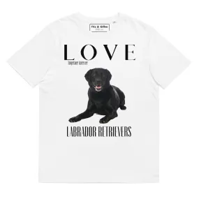 Black Labrador Retriever lovers sustainable t-shirt