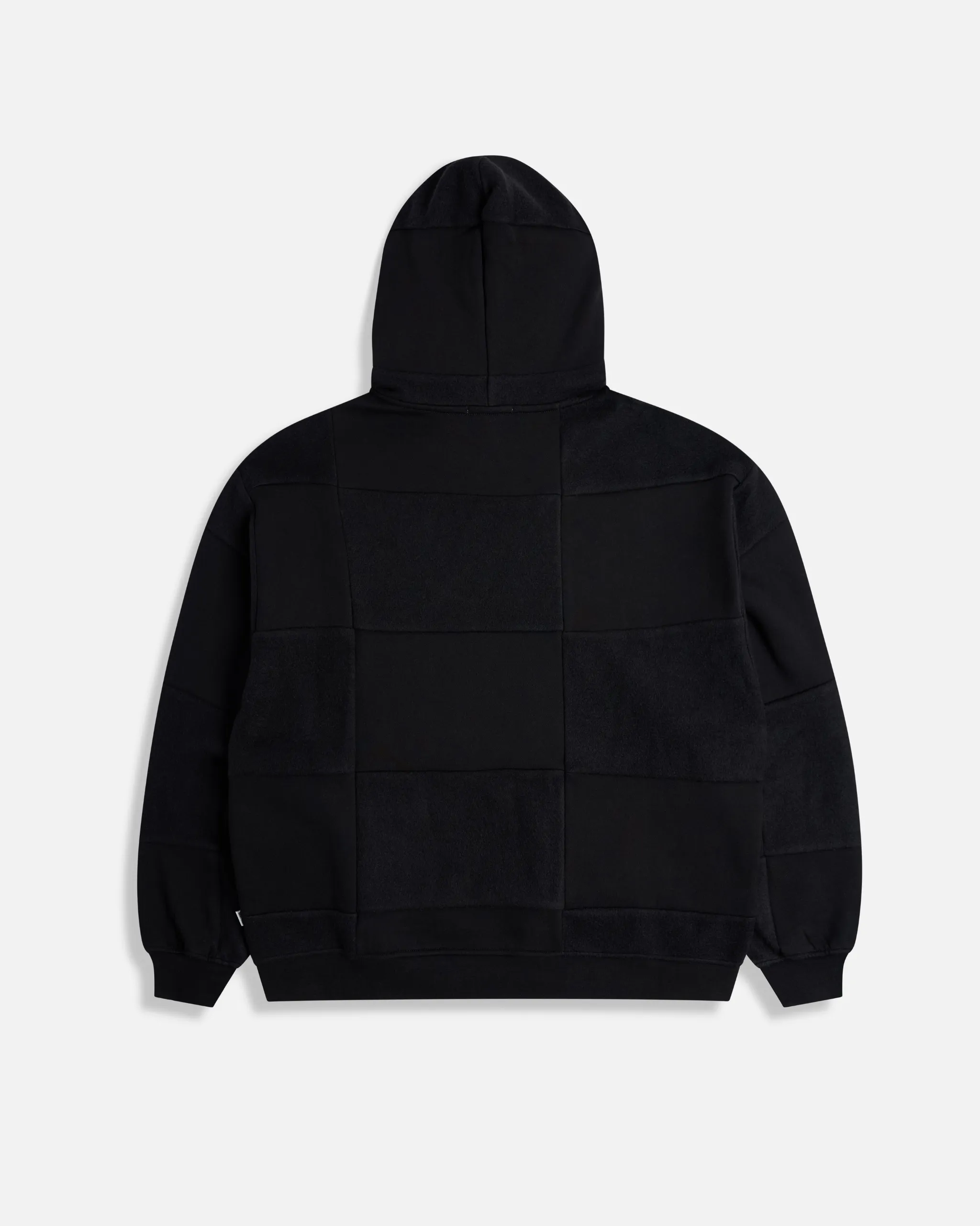 Black Quilted Hoodie