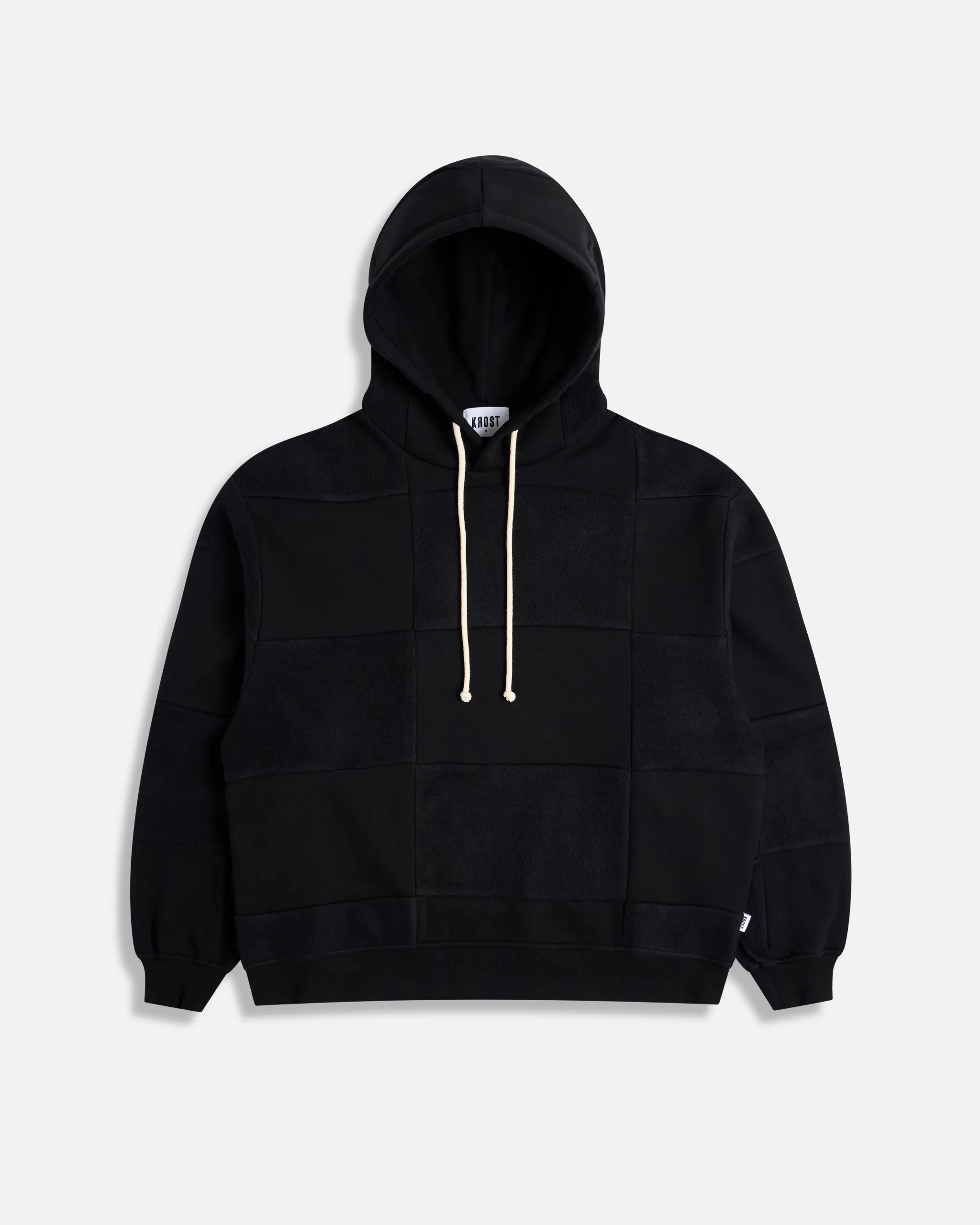Black Quilted Hoodie