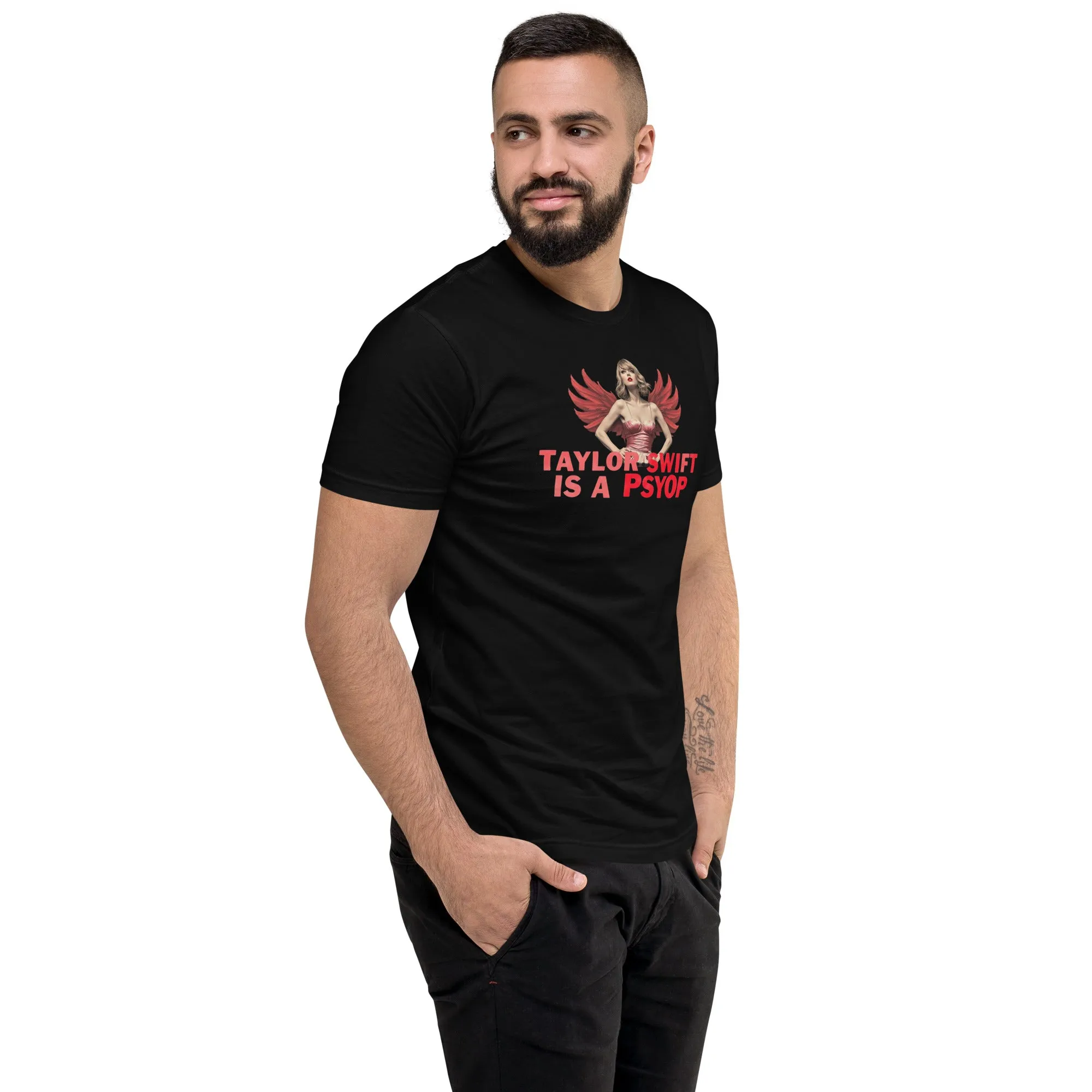 Bold "Taylor Swift is a Psyop" T-Shirt - Trending Design