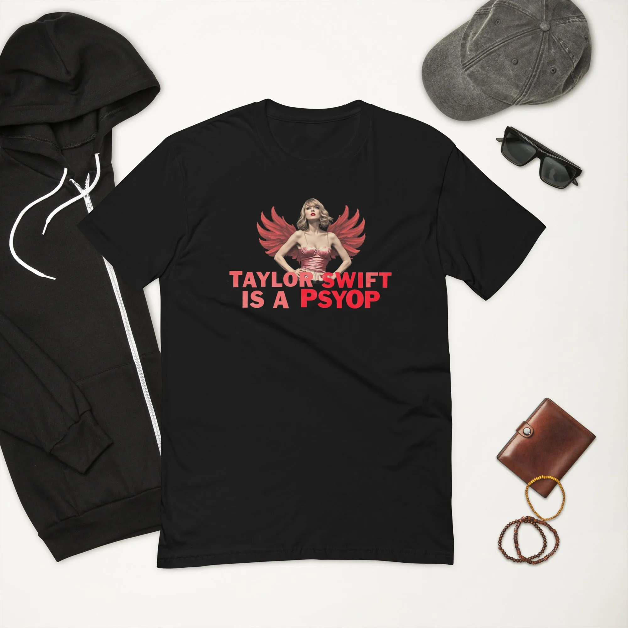 Bold "Taylor Swift is a Psyop" T-Shirt - Trending Design