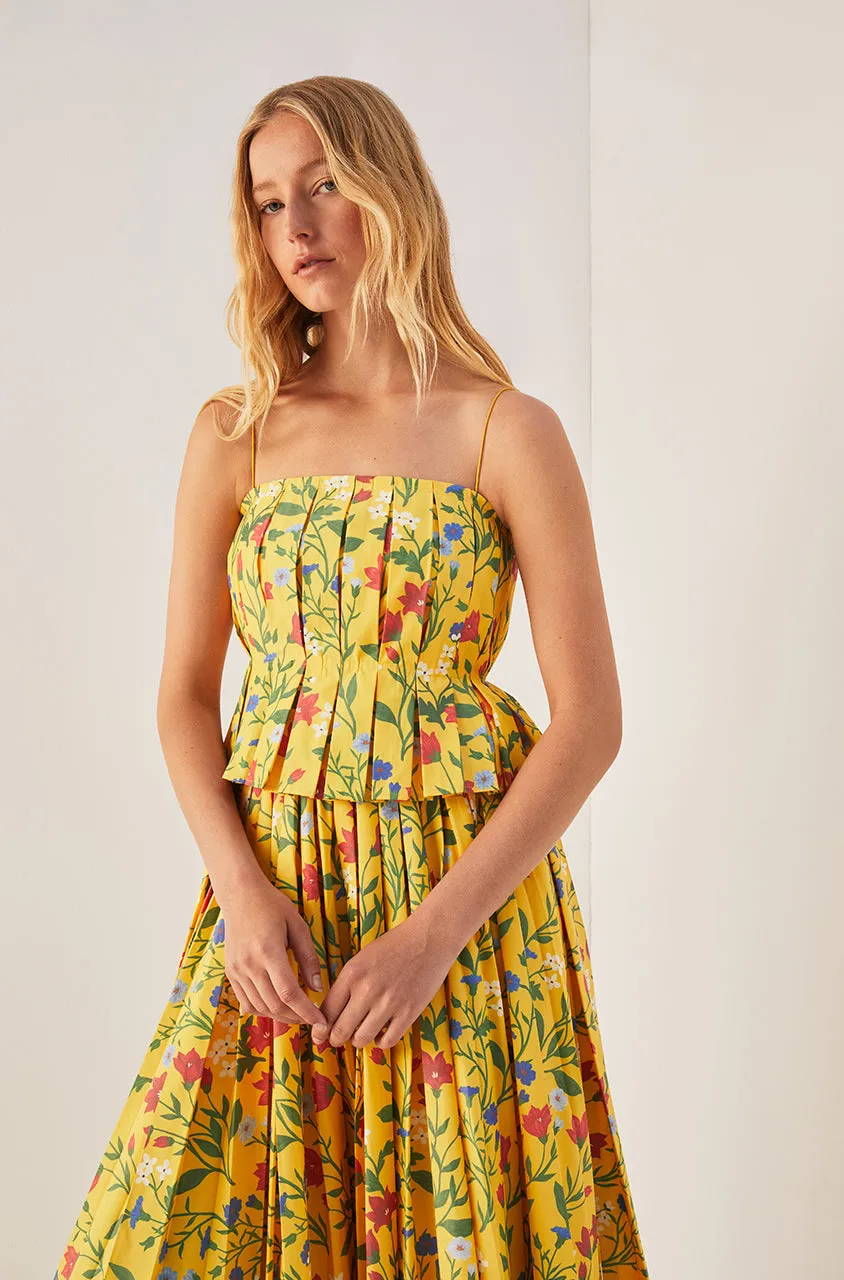 Botanica Fleur Pleated Tank