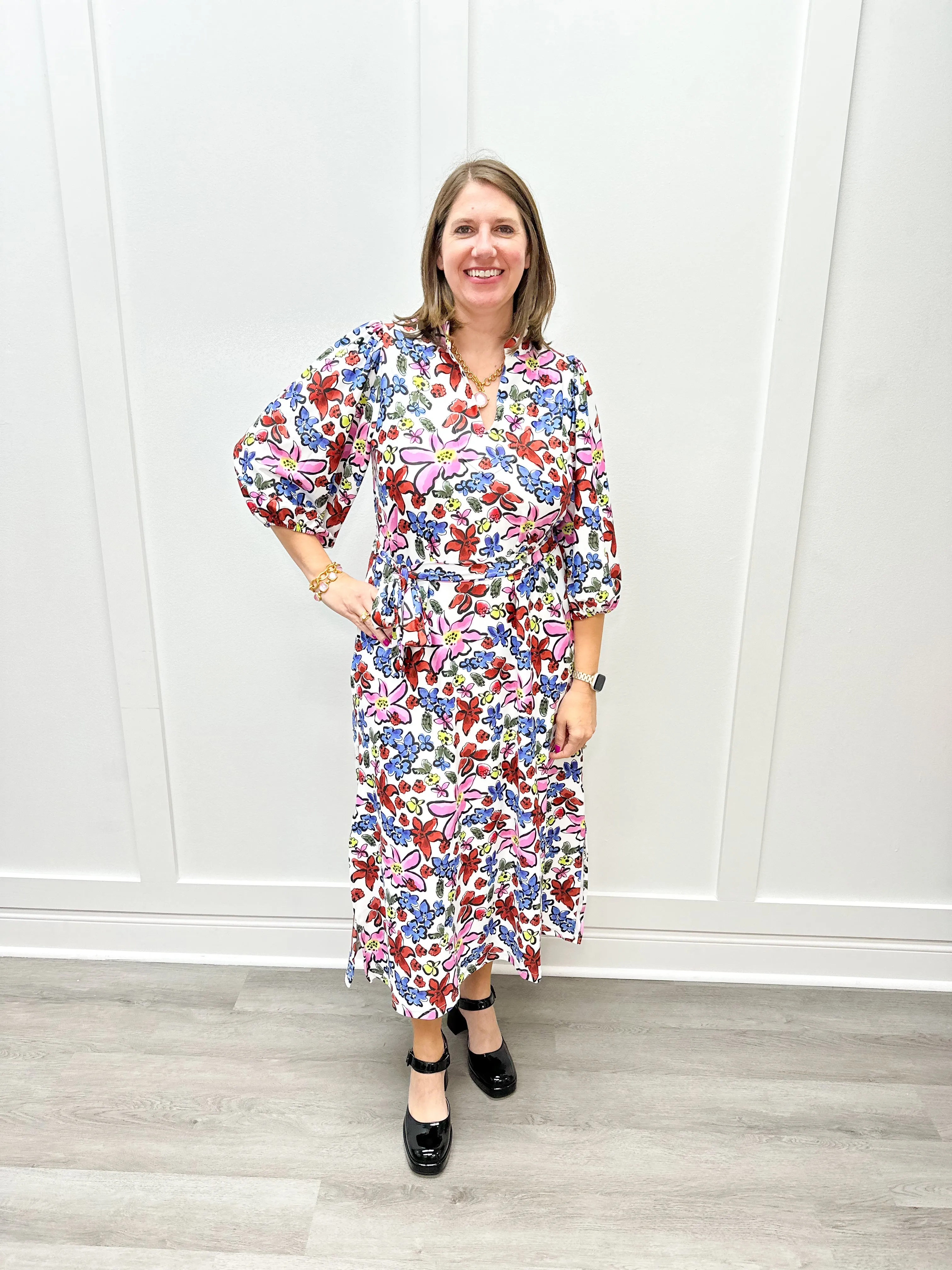 Brooks Dress - Abstract Garden