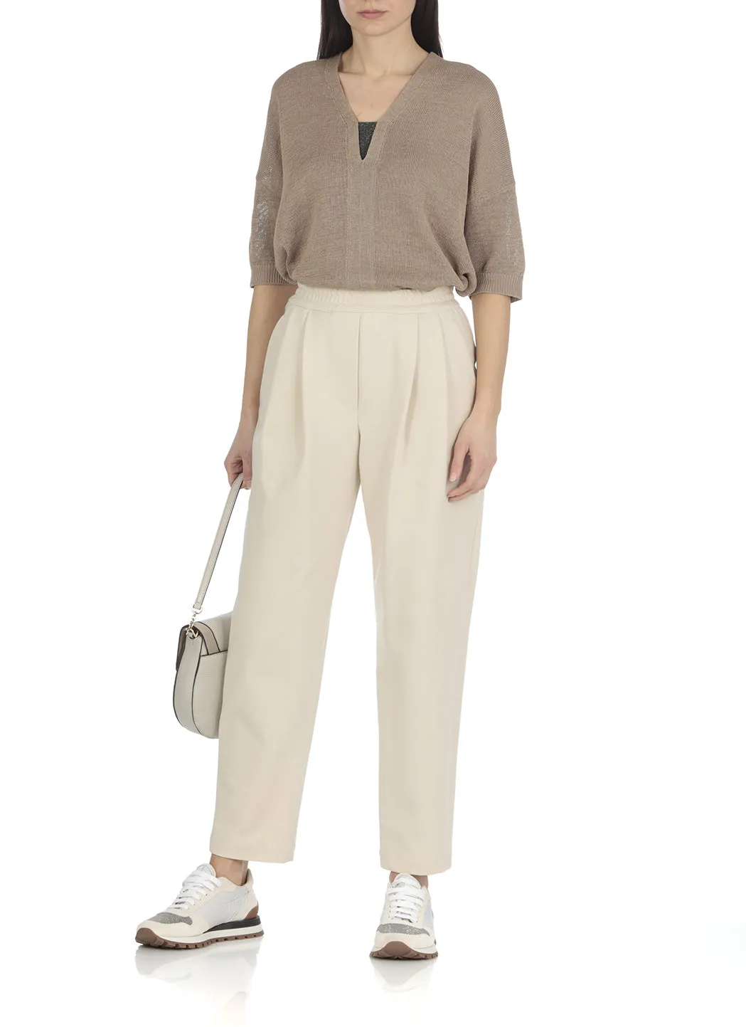 Brunello Cucinelli High Waist Straight Leg Track Pants