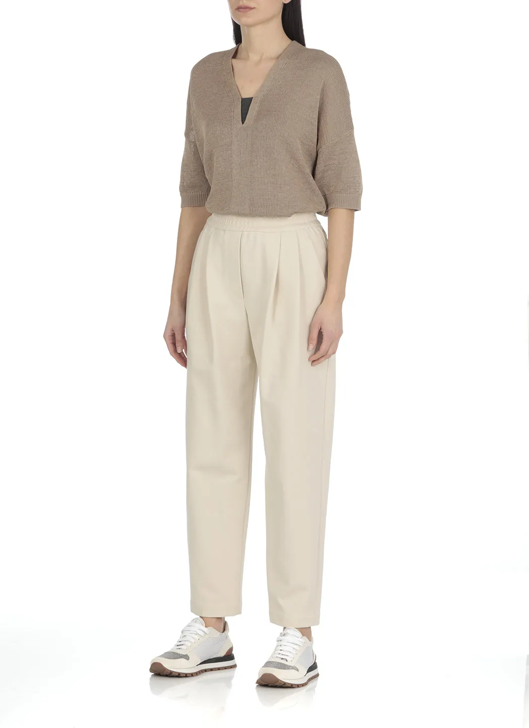 Brunello Cucinelli High Waist Straight Leg Track Pants
