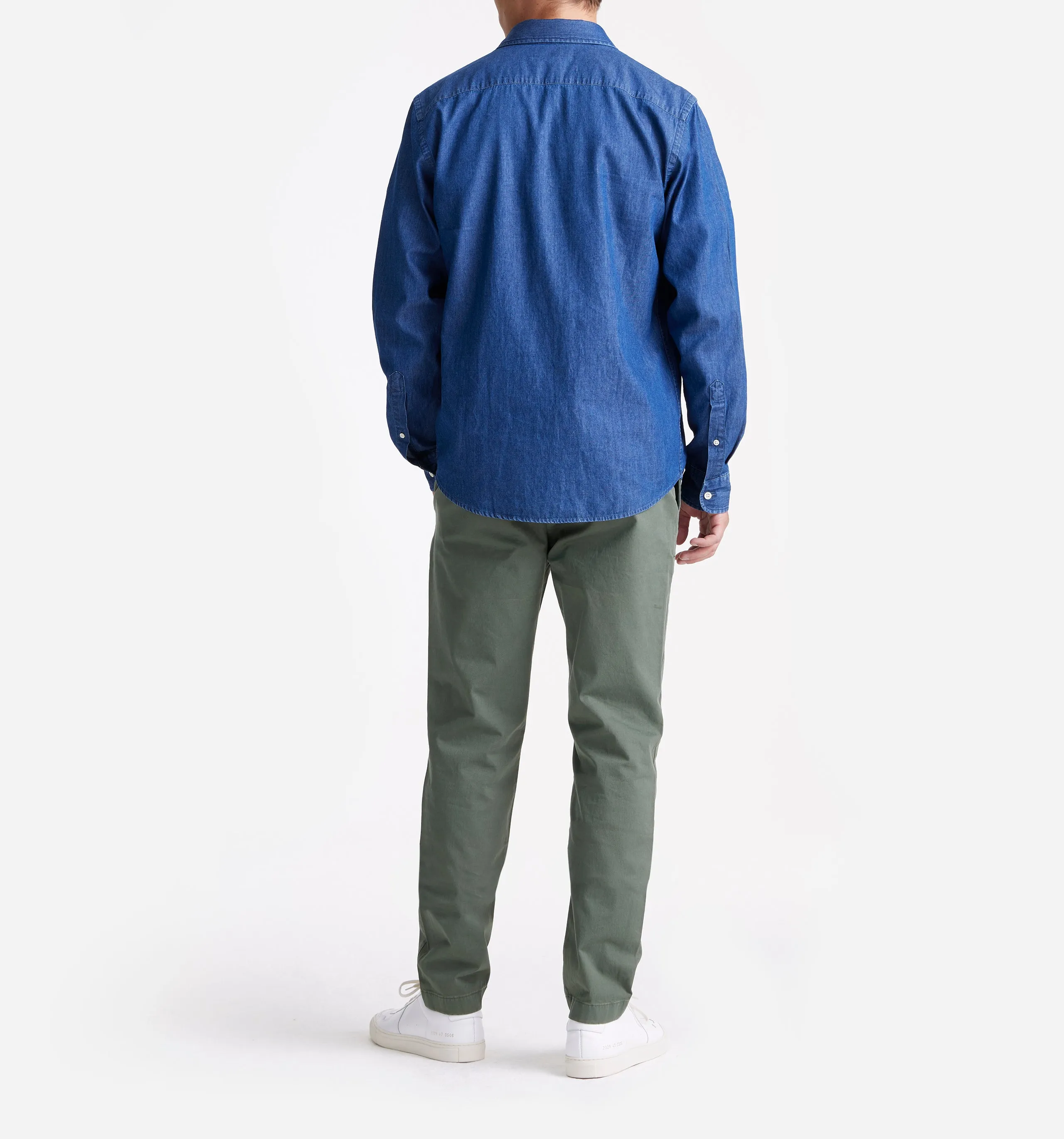 Button Down Denim Shirt Dark Chambray
