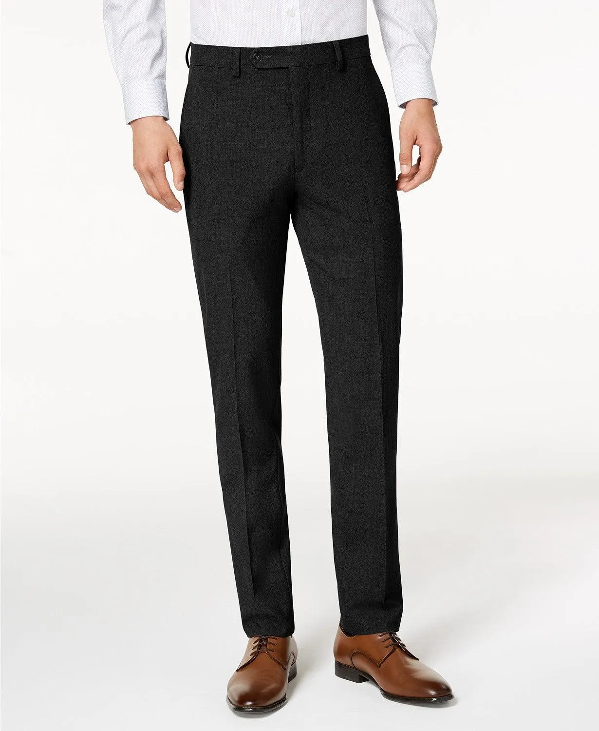 Calvin Klein Mens Skinny fit Dress Pants 38 / 32 Black Solid