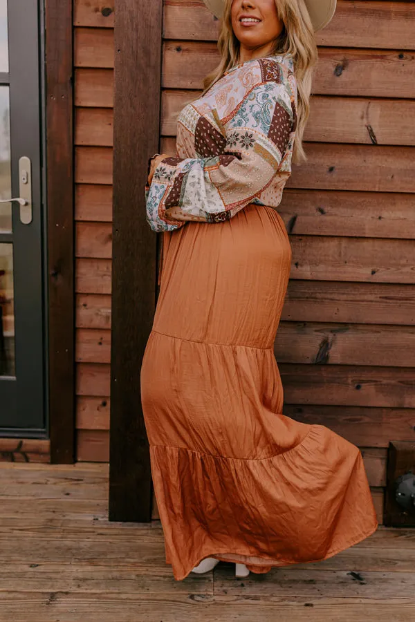 Caught Crushing High Waist Pants In Camel Curves