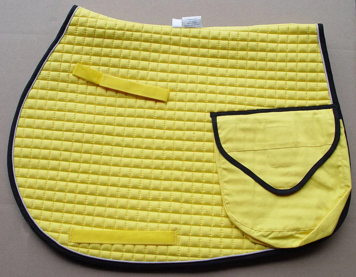 Cotton Quilted Trail Riding Pad with Pockets