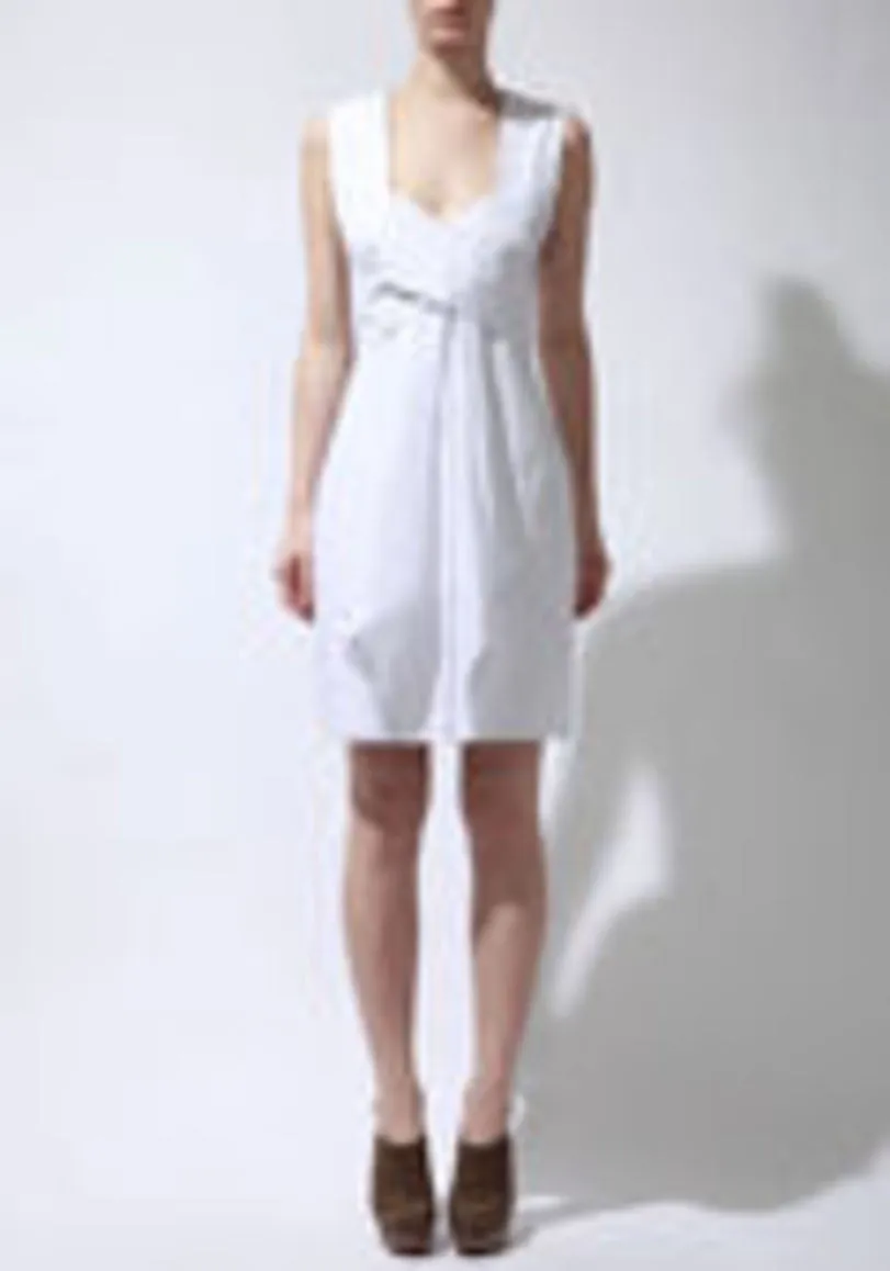 Crisp Poplin Wrap Dress