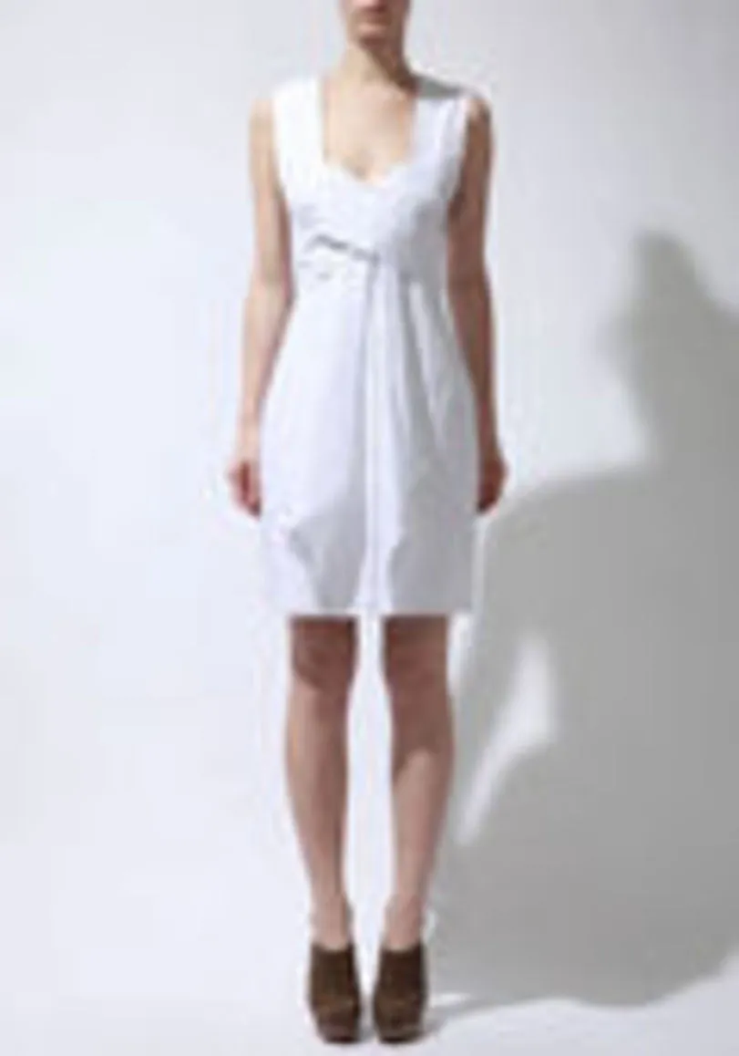 Crisp Poplin Wrap Dress
