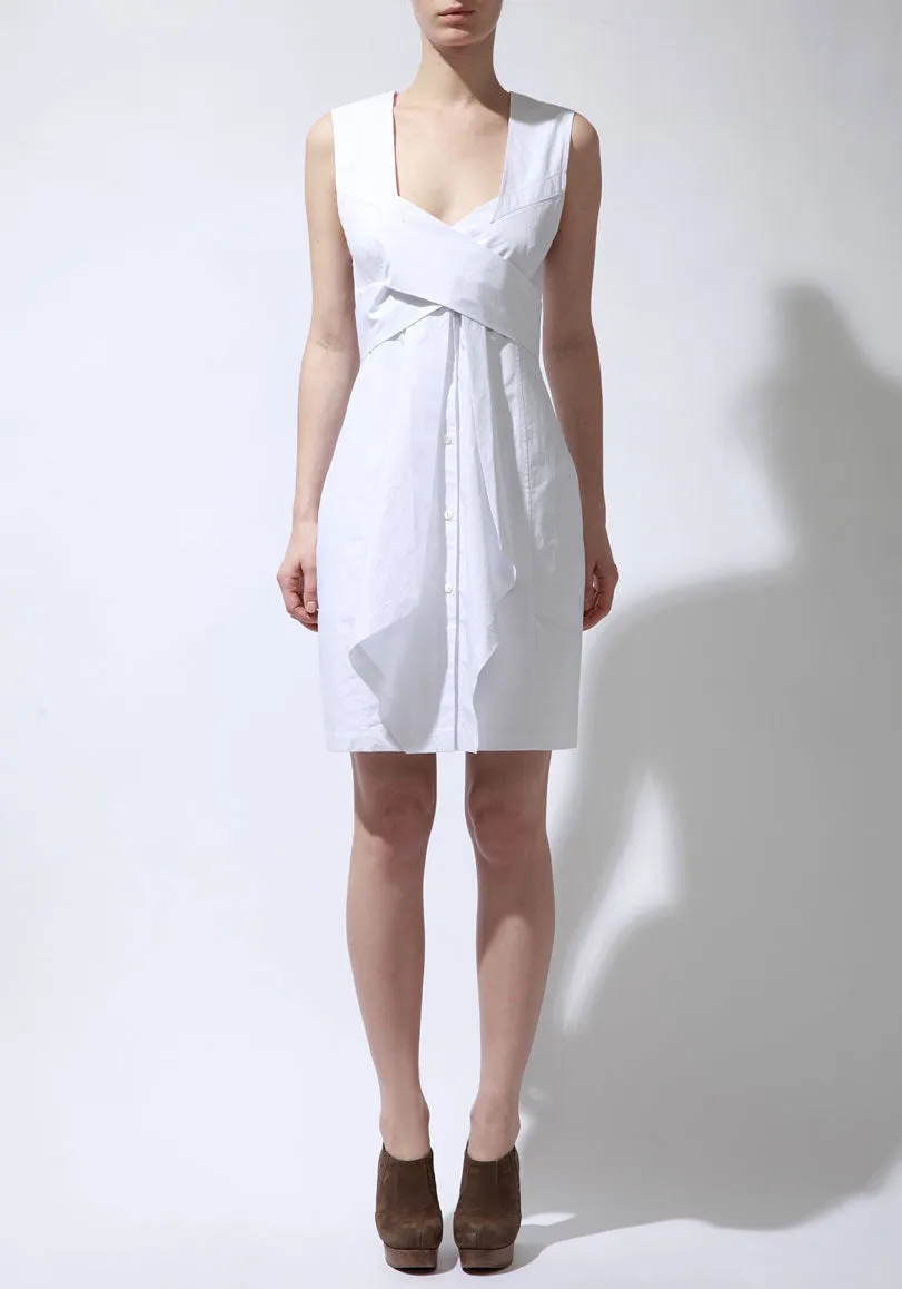 Crisp Poplin Wrap Dress